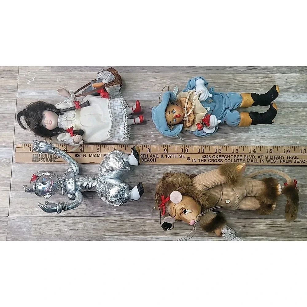 Kurt Adler Santas World 87 Wizard of Oz Dorothy Lion Tin Man Scarecrow Ornaments